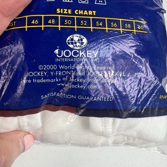 JOCKEY Sz 46 Classic Big Man Briefs Underwear Y-Front 2 Pack White Vtg Y2K 2000 - Picture 9 of 9